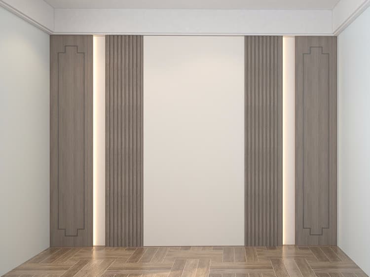 Shaped flat wall panel 3