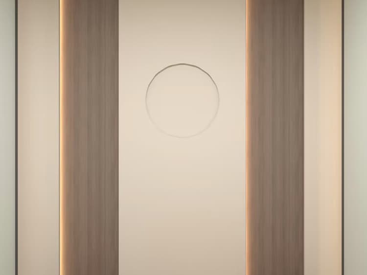 Standard tea room moon wall panel