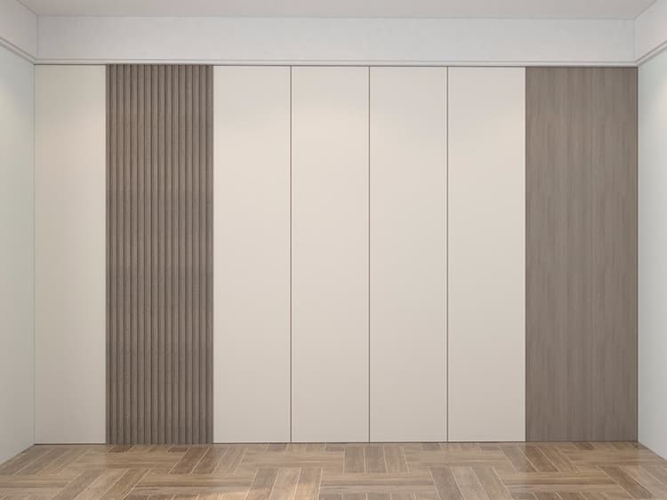Living room flat grid wall panel