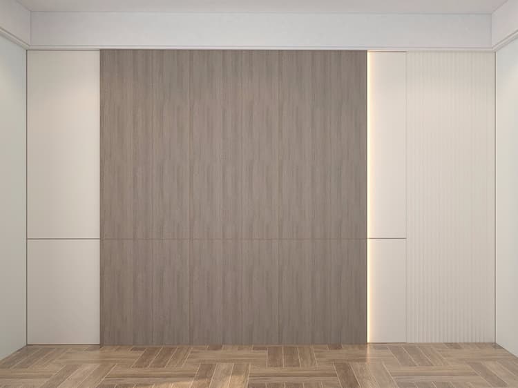 Flat grid staggered wall panel 7C