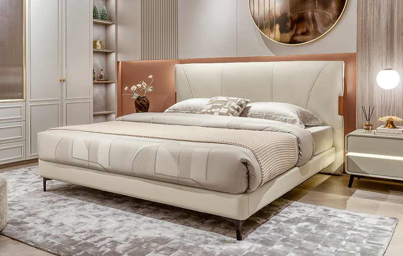 Azure Leather Soft Bed